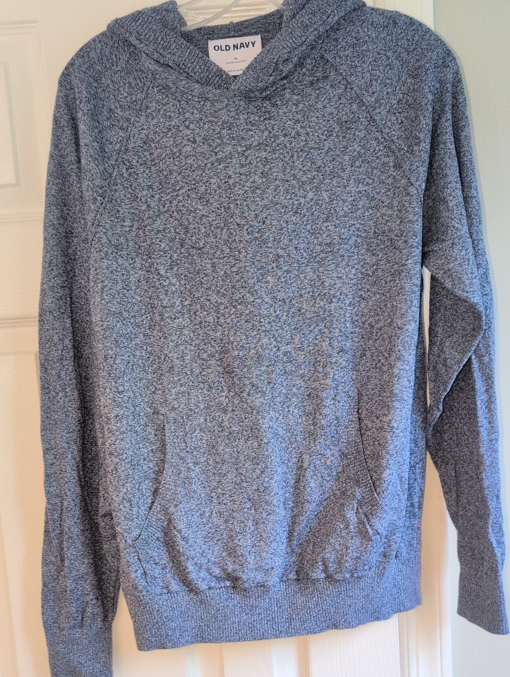 Old Navy Heathered Light Blue Pullover Hoodie